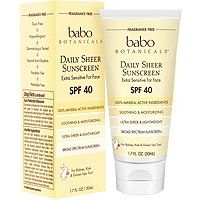 Daily Sheer Non-Nano Zinc SPF 40 Fragrance Free Mineral Sunscreen